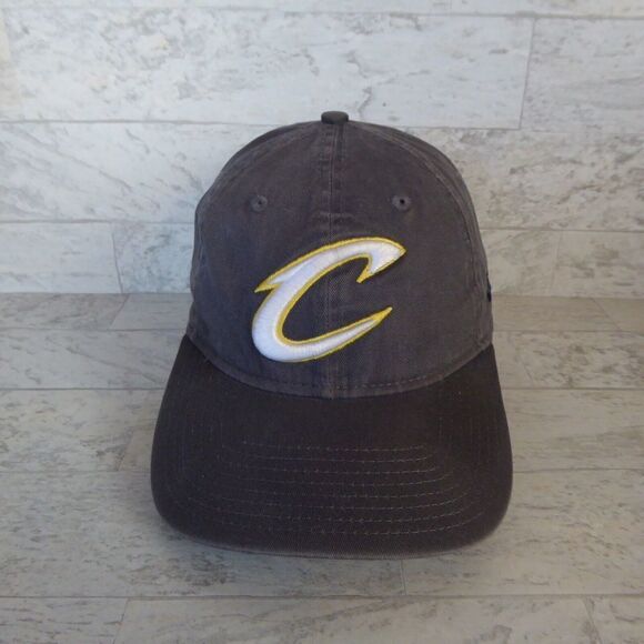 Cleveland Cavaliers Hat Gray NBA New Era 9TWENTY Strap Back Cap Adjustable - Picture 2 of 8
